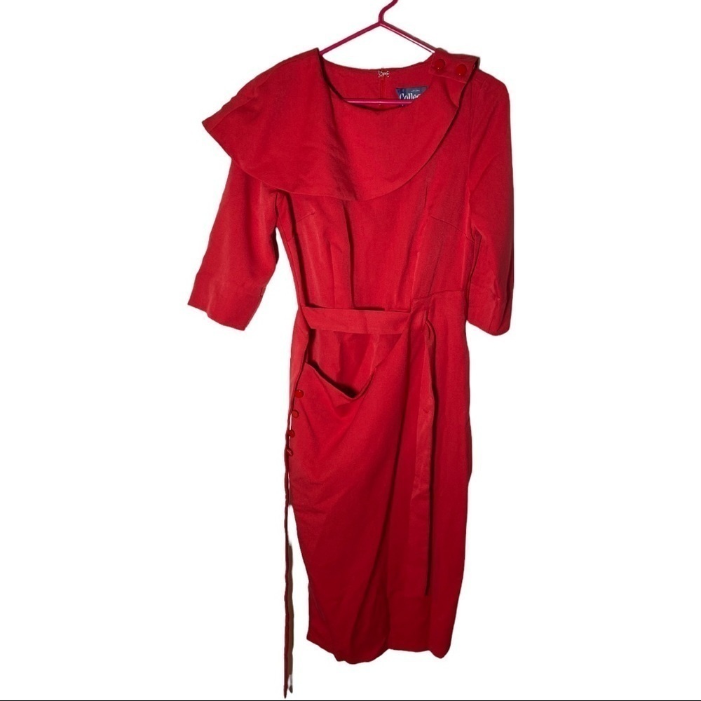 NWT Collectif Vintage Jane 40s Pencill Midi Dress - Picture 4 of 8